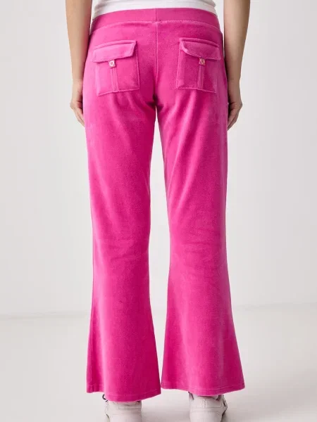 Велюровые спортивные штаны Juicy Couture с низкой посадкой