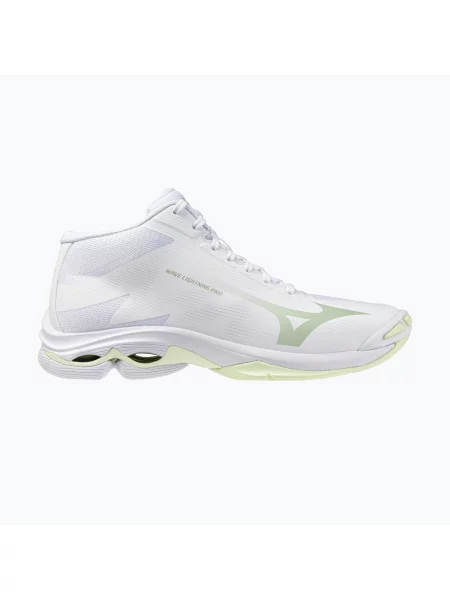 Încălțăminte de volei pentru femei Mizuno Wave Lightning Pro Mid white/aqua gray/ambrosia alb