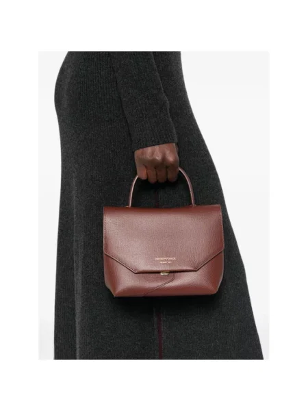 Top Emporio Armani skórzany brązowy