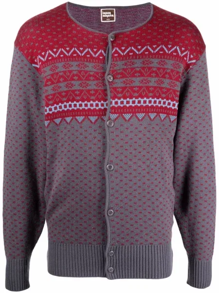 Pletený kardigan Issey Miyake Pre-owned modrý