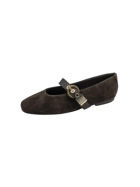 Balerinki Steve Madden zamszowe brązowe