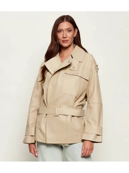 Trenci Boss Black din piele negru