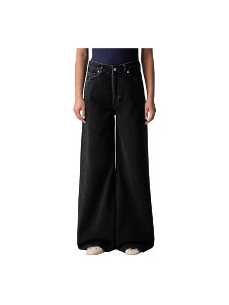 Szerokie jeansy Scotch & Soda czarne