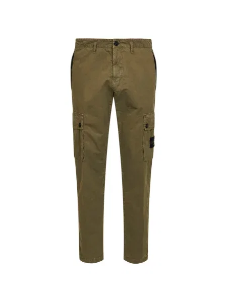 Pantaloni cargo Stone Island cu strasuri verde
