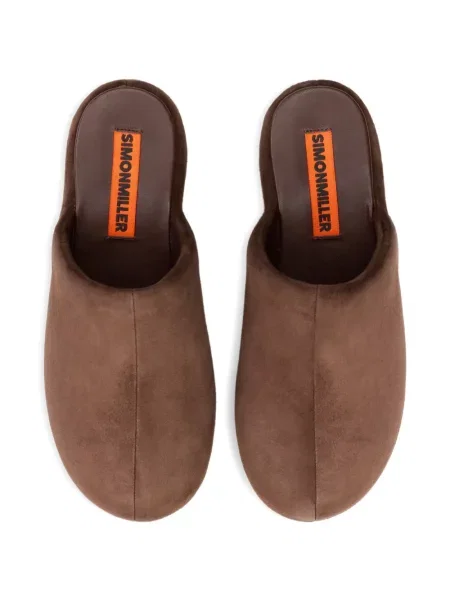 Papuci tip mules Simon Miller din piele de căprioară maro