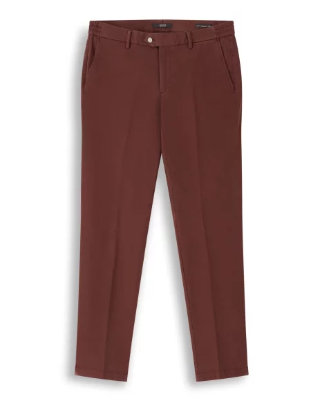 Boggi Milano Pantaloni eleganți bordeaux roșu