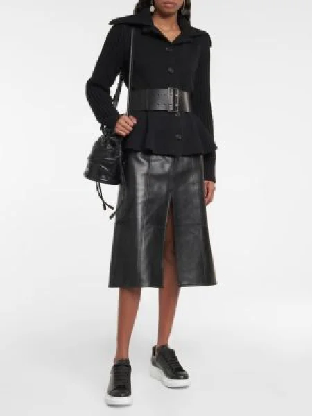 Bőr sneaker Alexander Mcqueen fekete