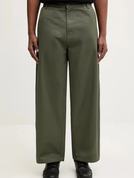 Carhartt WIP pantaloni de Brady Pant pantaloni drepți pentru bărbați verzi