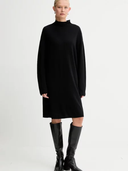 Marc O'Polo rochie cu lână mini oversize negru