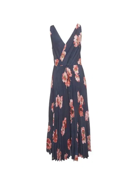 Rochie midi Vince cu model floral cu imagine albastru