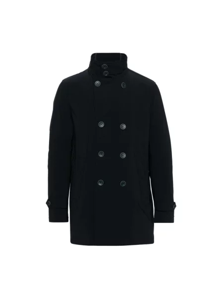 Długi płaszcz Herno niebieski