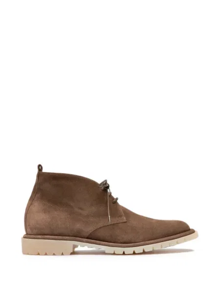 Botine Officine Creative cu șireturi din dantelă maro