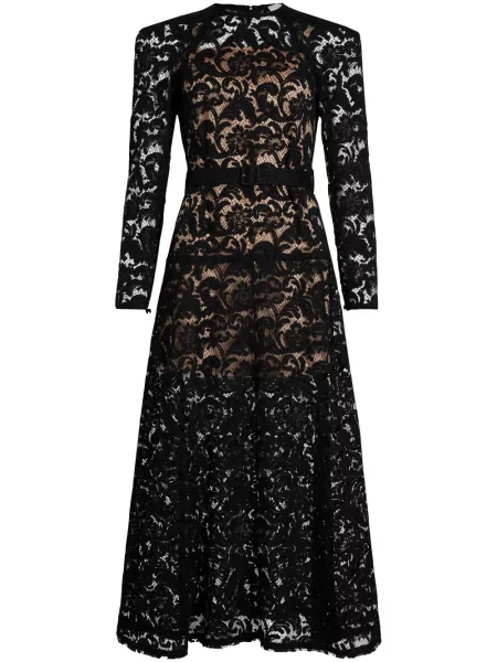 Rochie Patou cu model floral din dantelă de costum negru