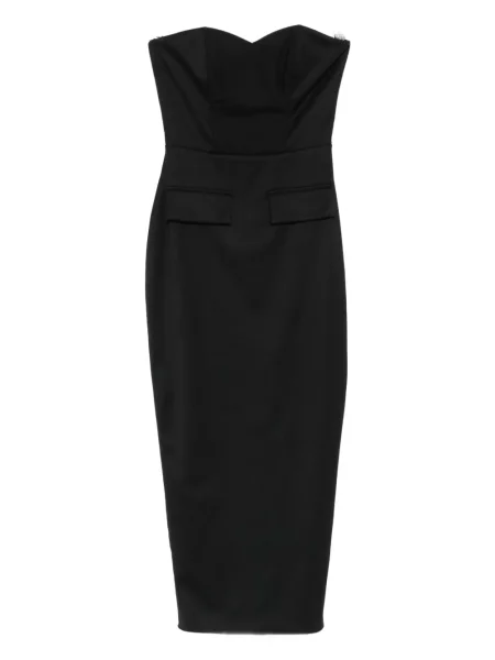 Sukienka Vestiaire D'un Oiseau Libre bez ramiączek garniturowa czarna