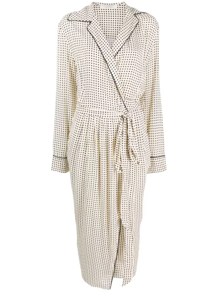 Rochie midi Philosophy Di Lorenzo Serafini cu buline cu imagine până la genunchi