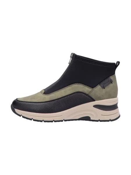 Rieker Botine verde deschis negru