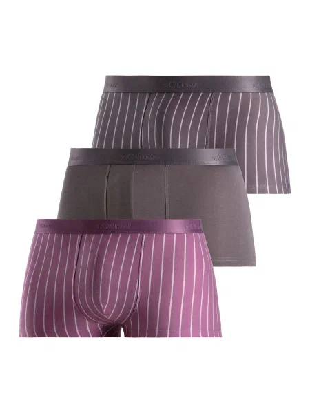 S.Oliver Boksarice Hipster antracit / mauve / jagoda / off-bela bela