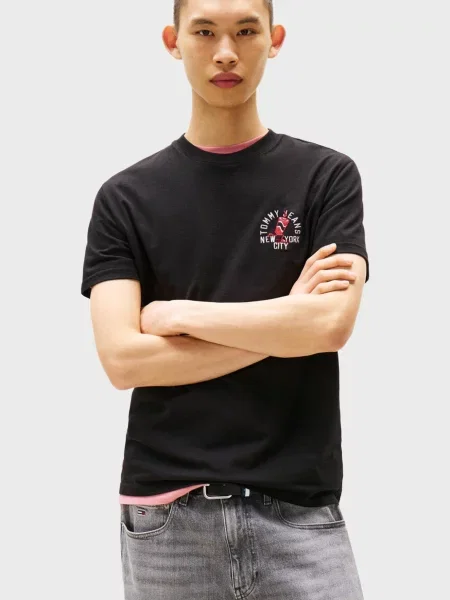 Маленька футболка Tommy Jeans чорна