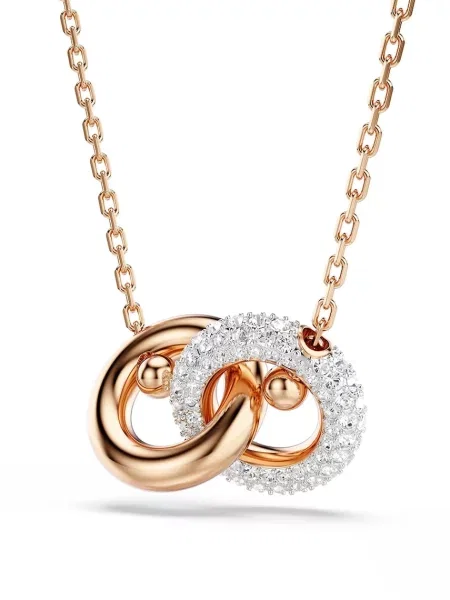 Palton Swarovski transparente roz