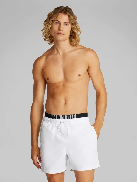 Rövid klasszikus fürdőruha Calvin Klein Swimwear fehér