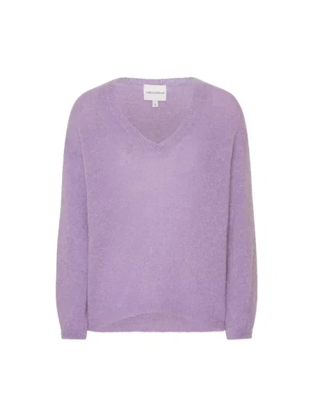 Sweter Americandreams wełniany fioletowy