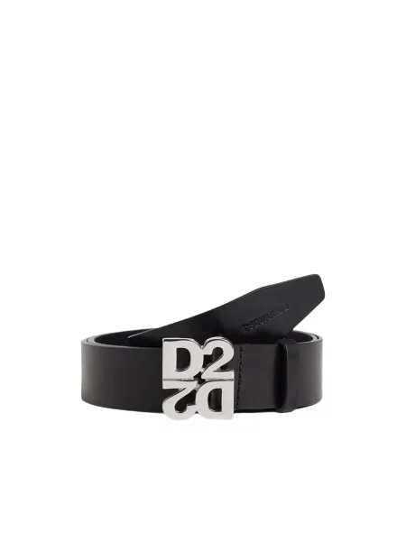Pasek Dsquared2 skórzany czarny