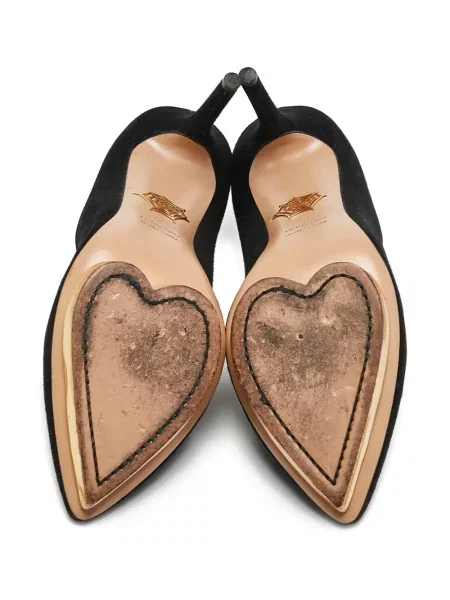 Pantofi cu toc Charlotte Olympia din piele de căprioară cu platformă negru
