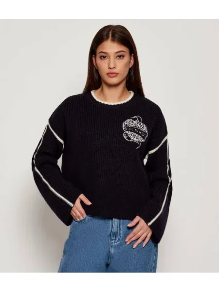 Gyapjú szvetter Pinko kék