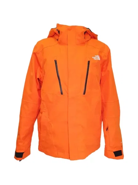 Geacă The North Face cu glugă portocaliu