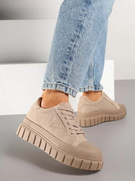 Sneakers Leawen închis bej