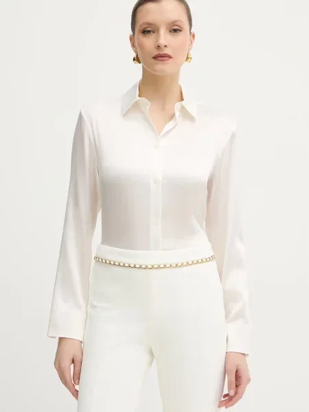 MM by Max Mara cămașă de mătase QUARTO bej