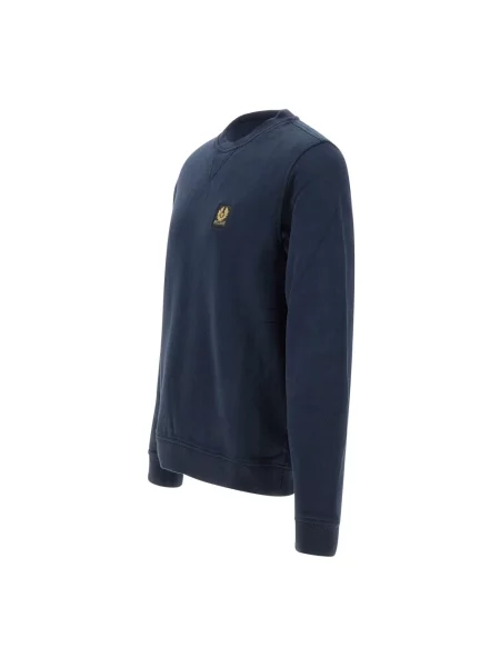 Bluza Belstaff z okrągłym dekoltem niebieska