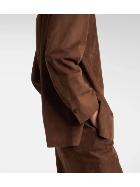 Geacă 's Max Mara din piele de căprioară maro