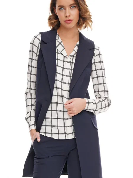 Жилет класичний LadyLike бавовна/поліестер синій