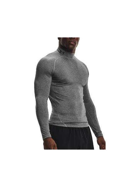 Under Armour Tričko Ua Hg Armour Comp Mock Ls Compression Fit sivá