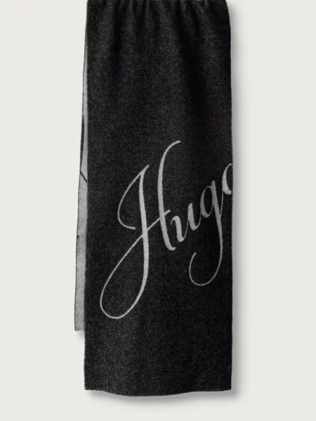 HUGO Fular Byanca / alb negru
