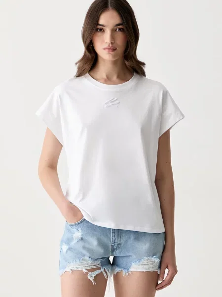 Karl Lagerfeld tricou pentru femei din alb