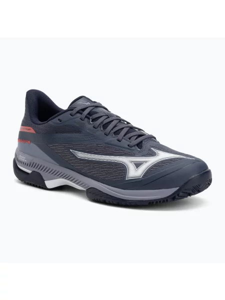 Tenisové topánky Mizuno Wave Exceed Court CC odyssey gray/white/blue granite biela