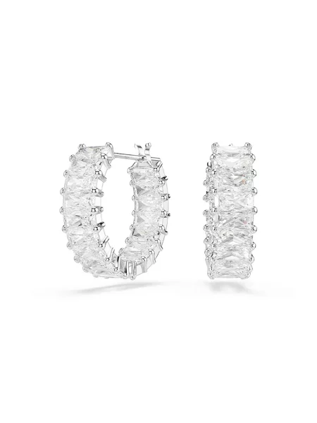 Swarovski Cercei / transparent argintiu