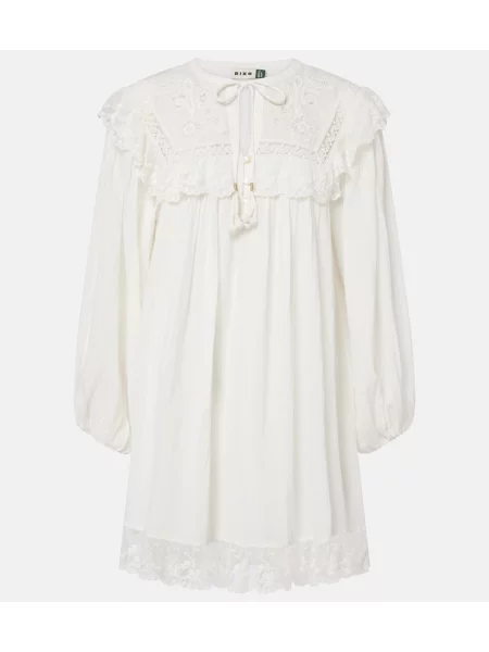 Rochie Rixo cu broderie alb