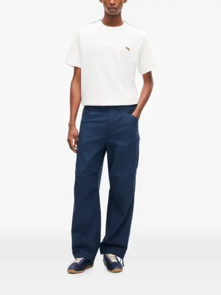 Pantaloni cargo Kenzo cu broderie albastru
