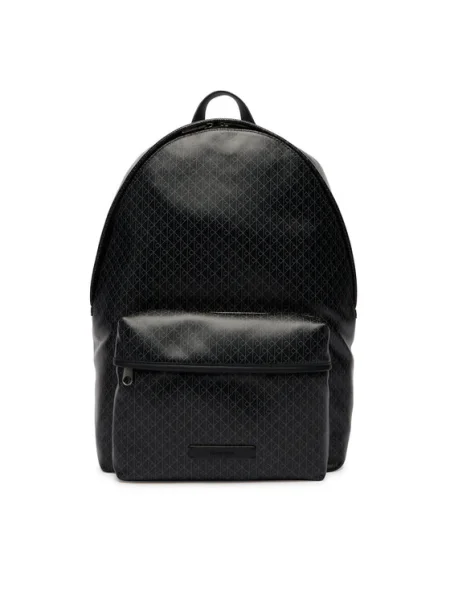 Hátizsák Calvin Klein Emblem Aop Coated Backpack fekete