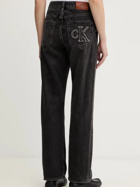 Džíny Calvin Klein Jeans high waist černé