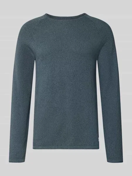 Sweter z czystej bawełny o kroju regular fit Model Hill' Jack & Jones niebieski