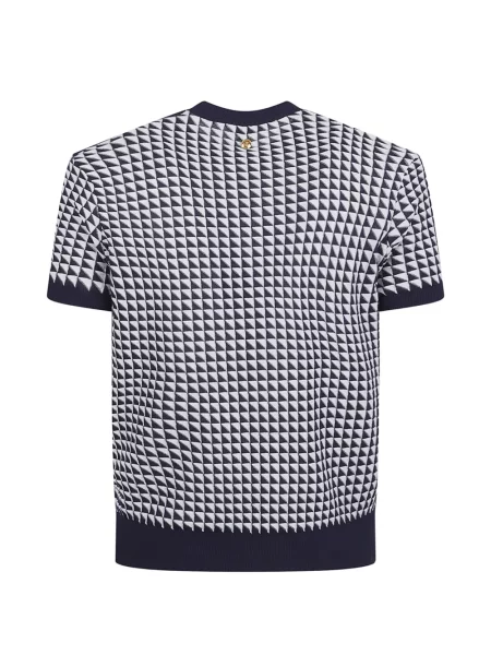 Tricou Versace cu imprimeu geometric alb