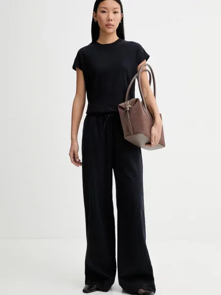 Marc O'Polo штани wide leg з додаванням льону