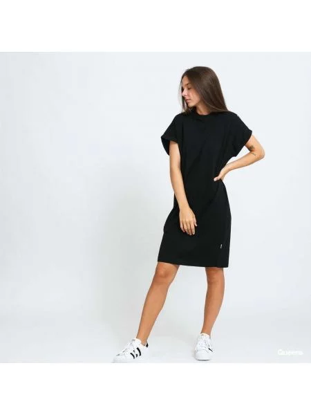 Рокля Urban Classics Ladies Organic Cotton Cut On Sleeve Tee Dress Black S черно