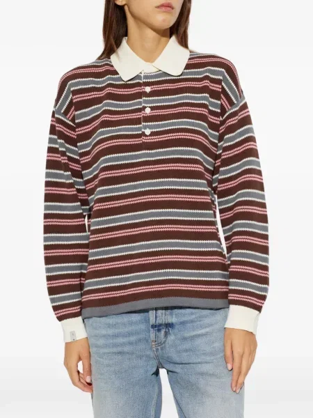 Lung tricou polo The Upside maro