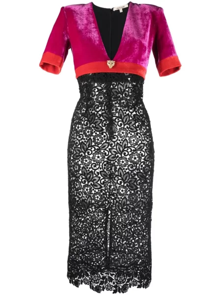 Rochie midi Roberto Cavalli până la genunchi de costum roz