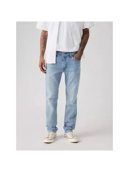Lniane jeansy Levi's 511 niebieskie